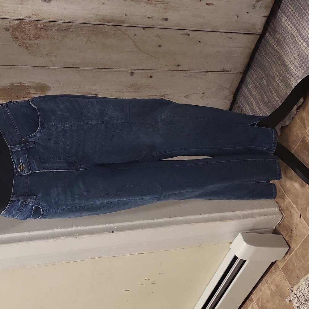High Rise skinny stretch cropped jeans